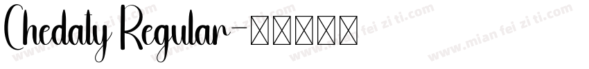 Chedaty Regular字体转换